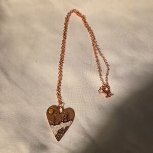 Elegant Gold Heart Pendant Necklace
